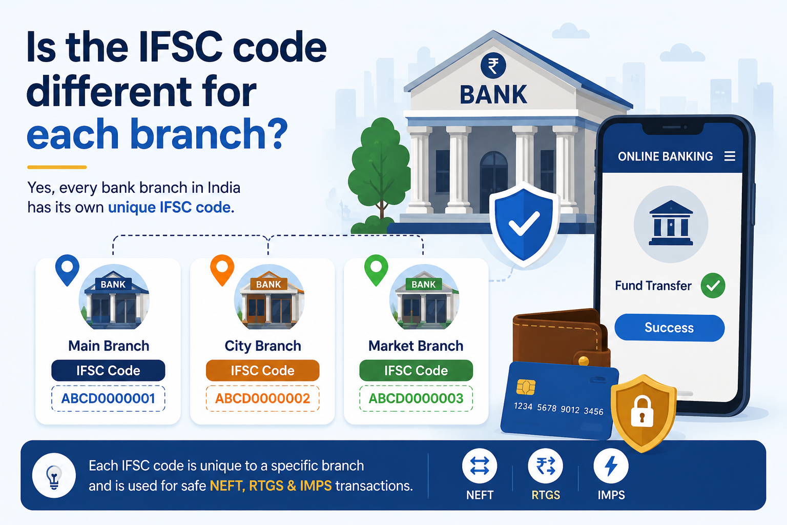 Is The IFSC Code Different For Each Branch?